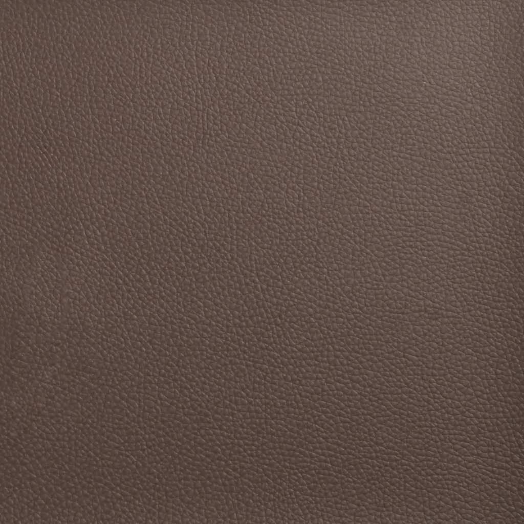 Poltrona sem braços 55 cm couro artificial castanho