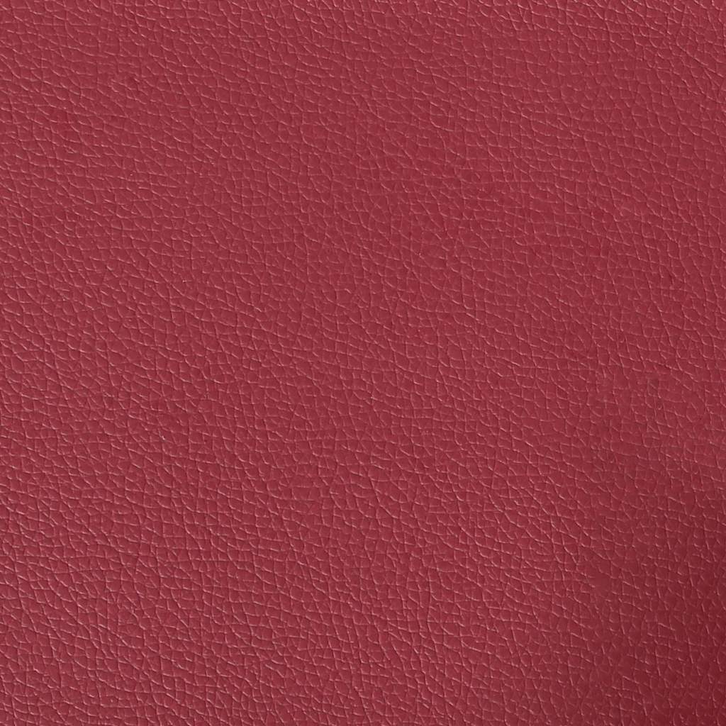 Poltrona sem braços 55 cm couro artificial vermelho tinto