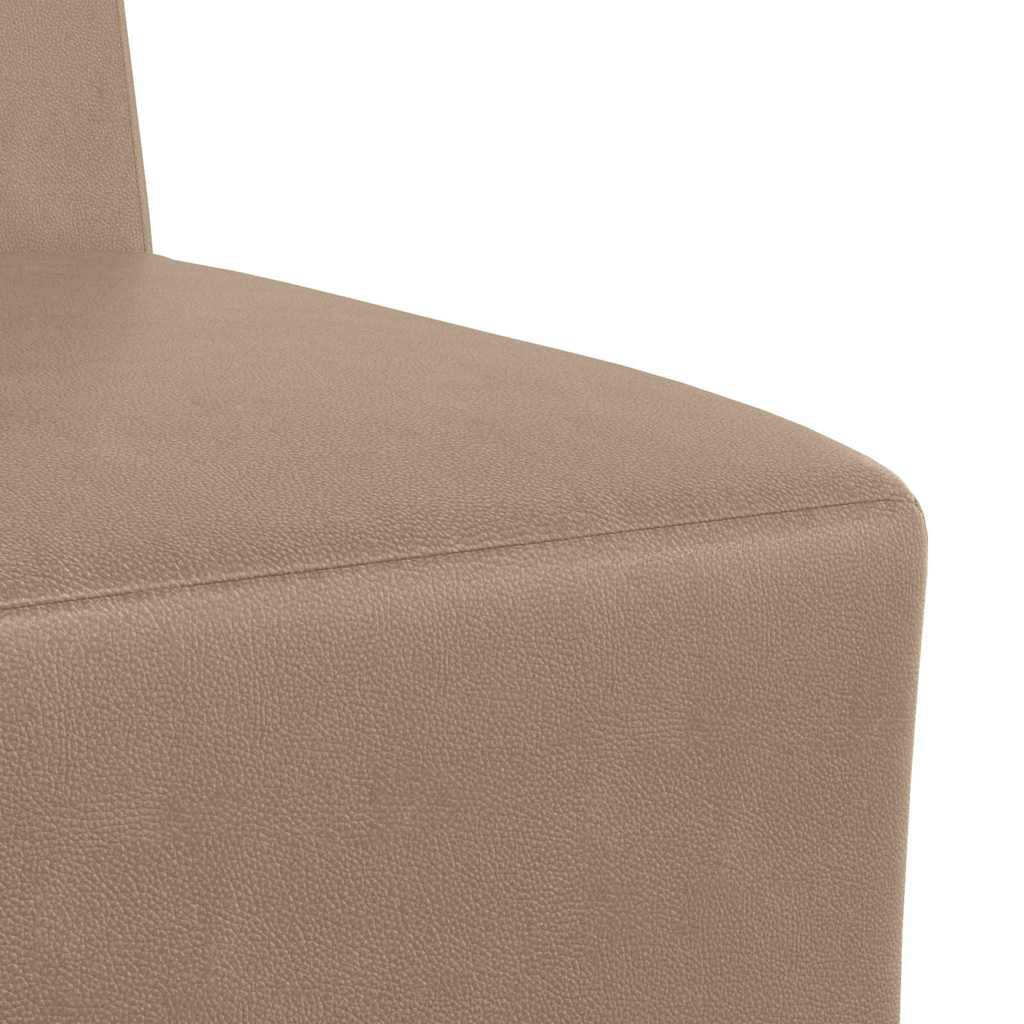 Poltrona sem braços 55 cm couro artificial cappuccino