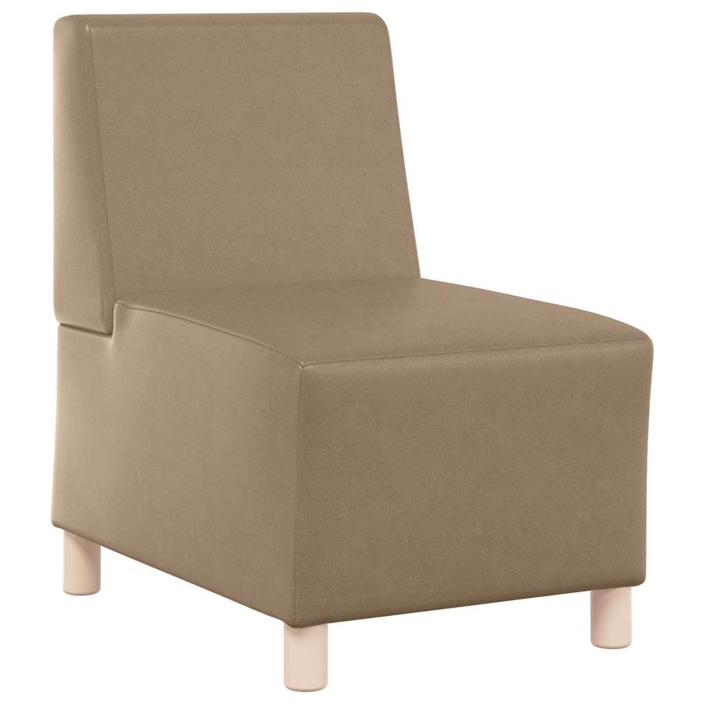 Poltrona sem braços 55 cm couro artificial cappuccino