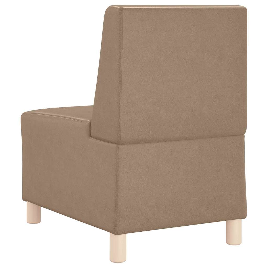 Poltrona sem braços 55 cm couro artificial cappuccino