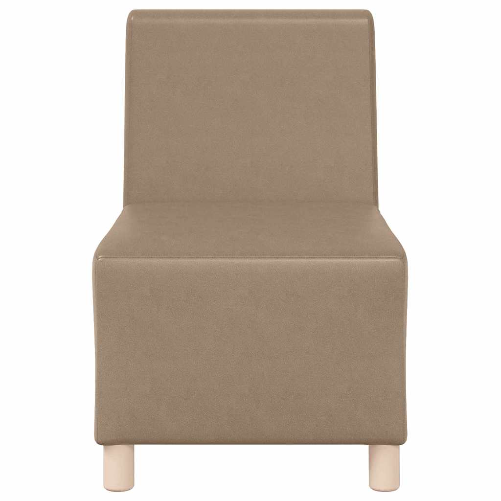 Poltrona sem braços 55 cm couro artificial cappuccino