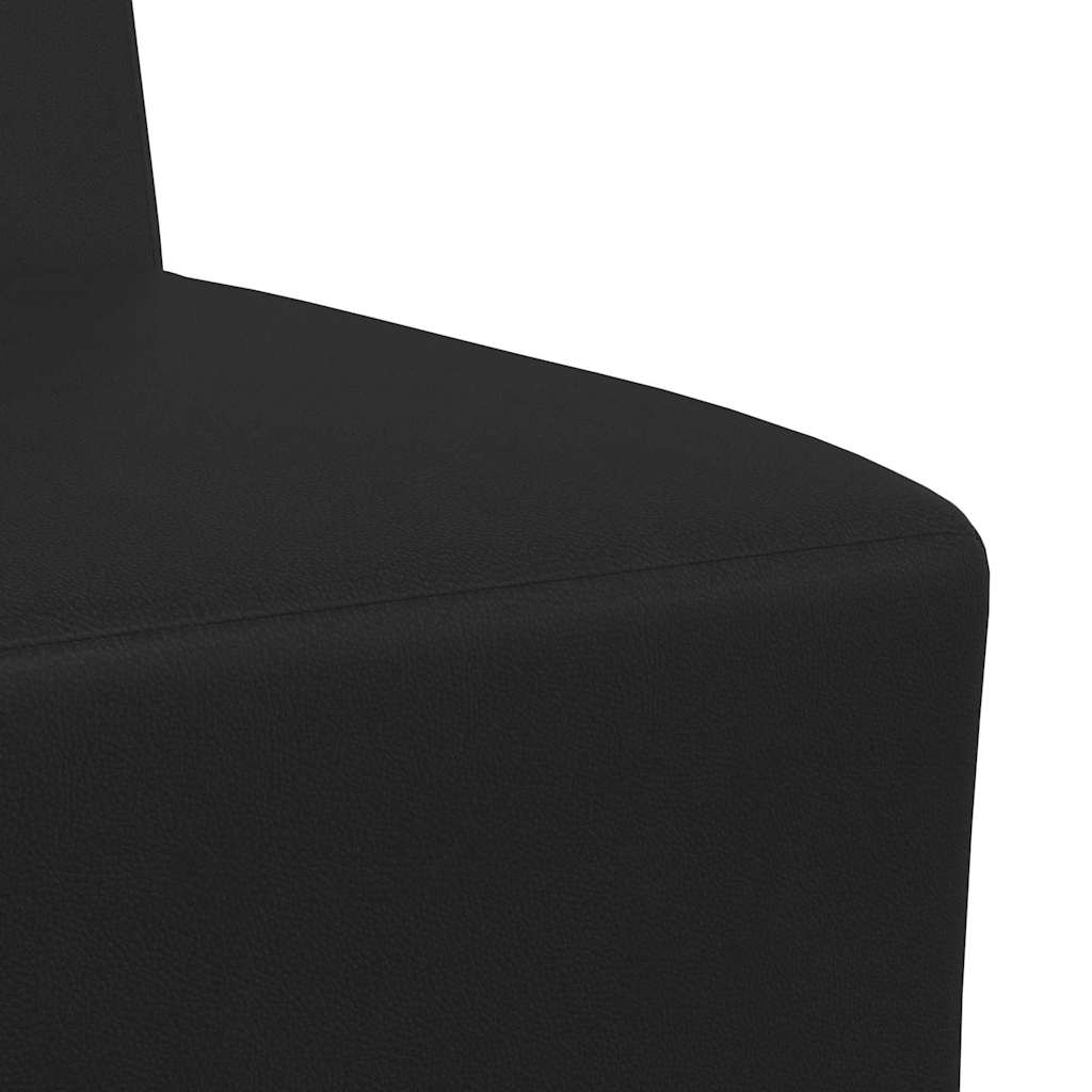 Poltrona sem braços couro artificial 55 cm preto