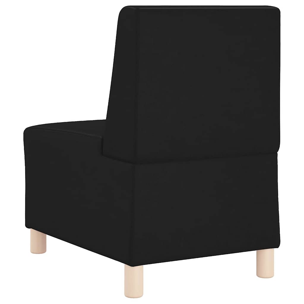 Poltrona sem braços couro artificial 55 cm preto