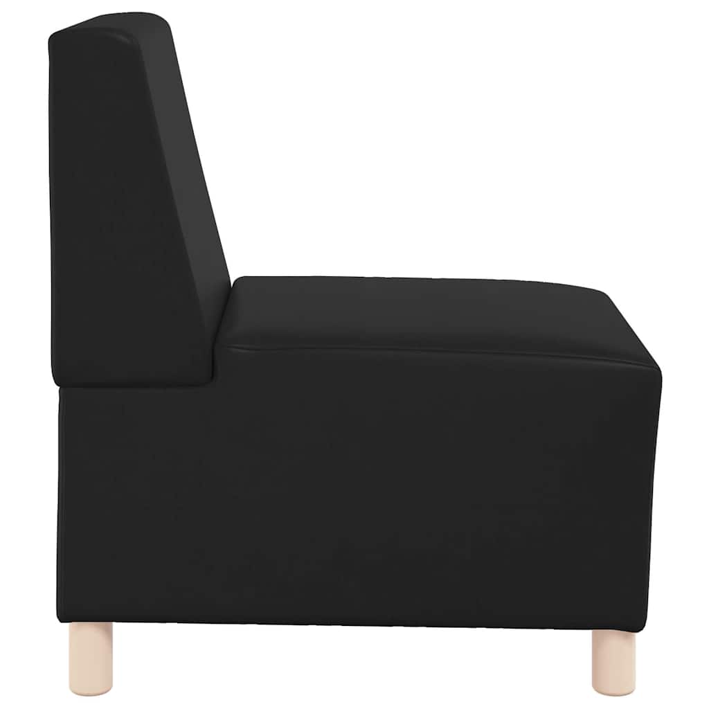 Poltrona sem braços couro artificial 55 cm preto