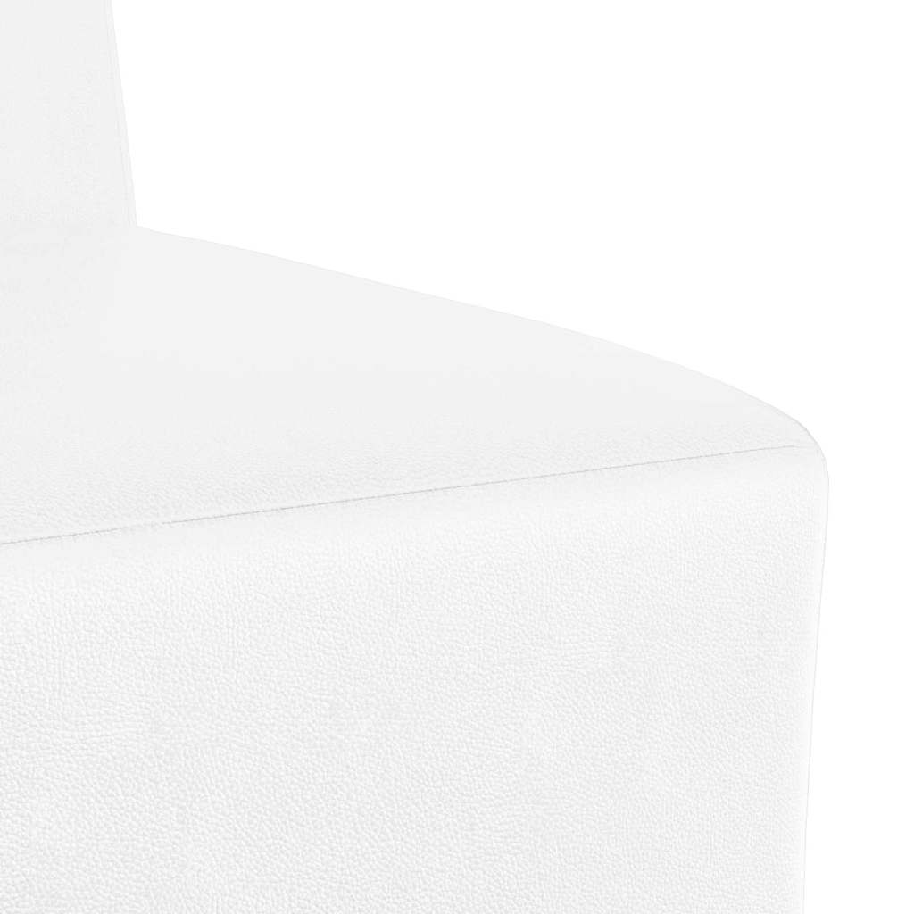 Poltrona sem braços 55 cm couro artificial branco