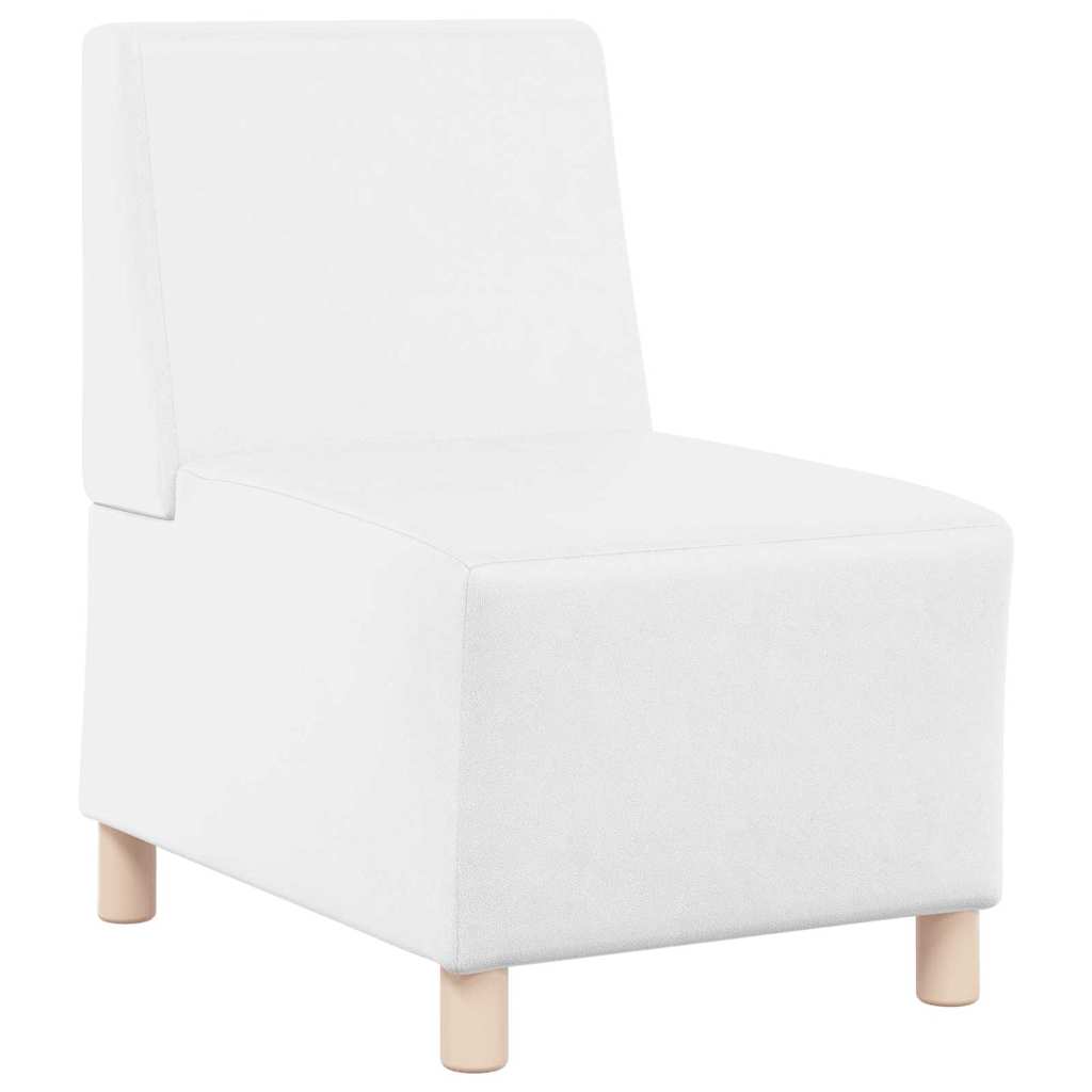 Poltrona sem braços 55 cm couro artificial branco