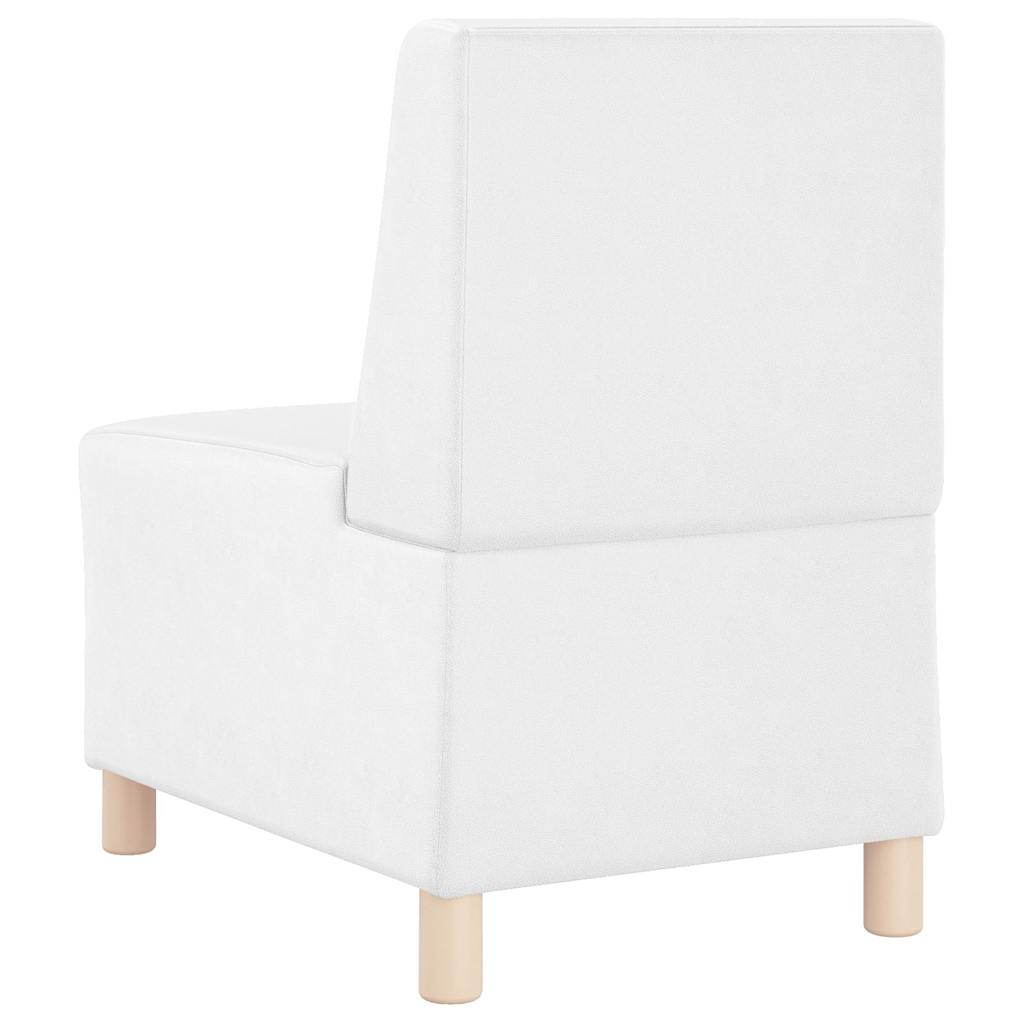 Poltrona sem braços 55 cm couro artificial branco