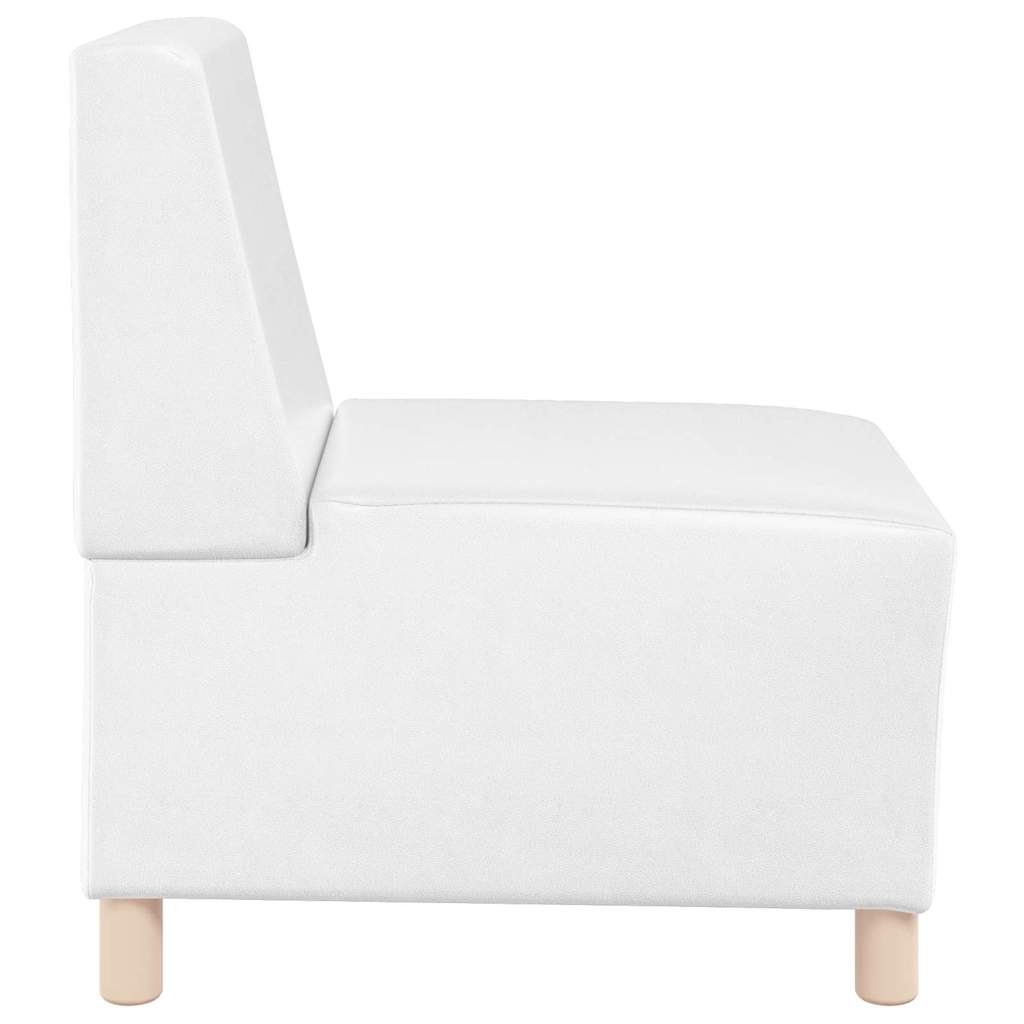 Poltrona sem braços 55 cm couro artificial branco