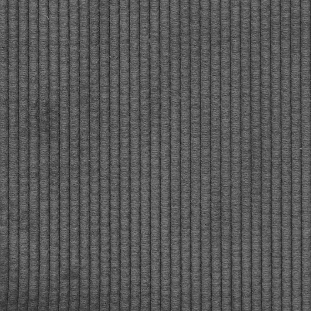 Poltrona sem braços 55 cm tecido corduroy cinzento-escuro