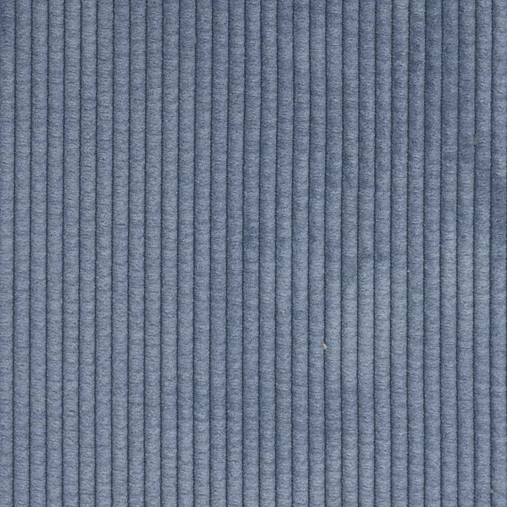 Poltrona sem braços tecido corduroy 55 cm azul