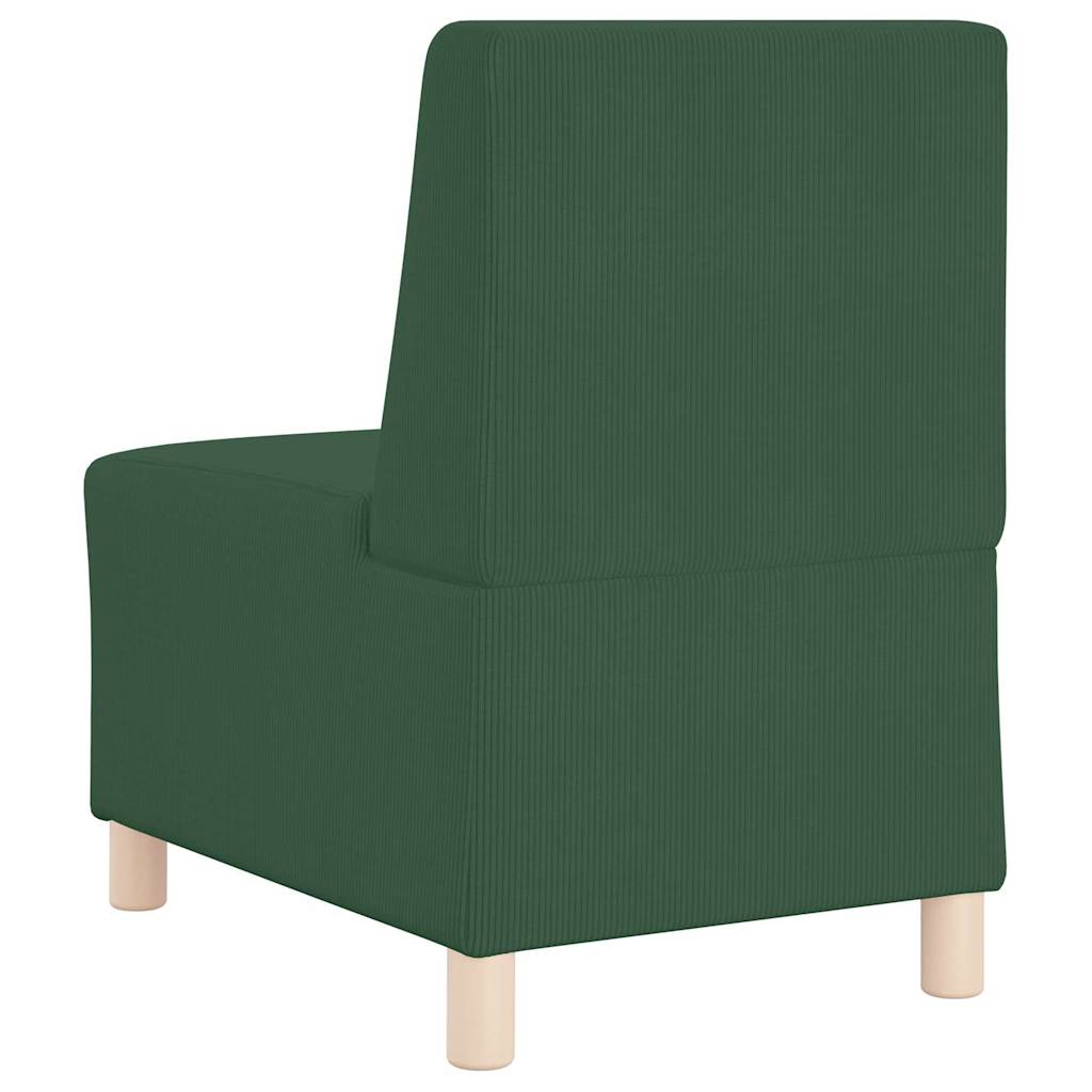 Poltrona sem braços 55 cm tecido corduroy verde selva