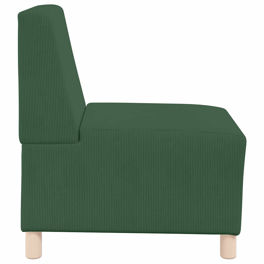 Poltrona sem braços 55 cm tecido corduroy verde selva