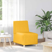 Poltrona sem braços 55 cm tecido corduroy amarelo-claro
