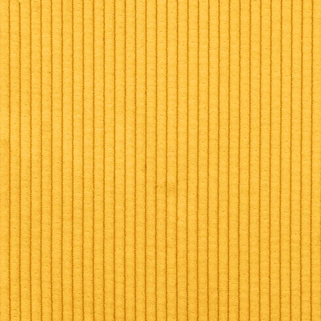 Poltrona sem braços 55 cm tecido corduroy amarelo-claro