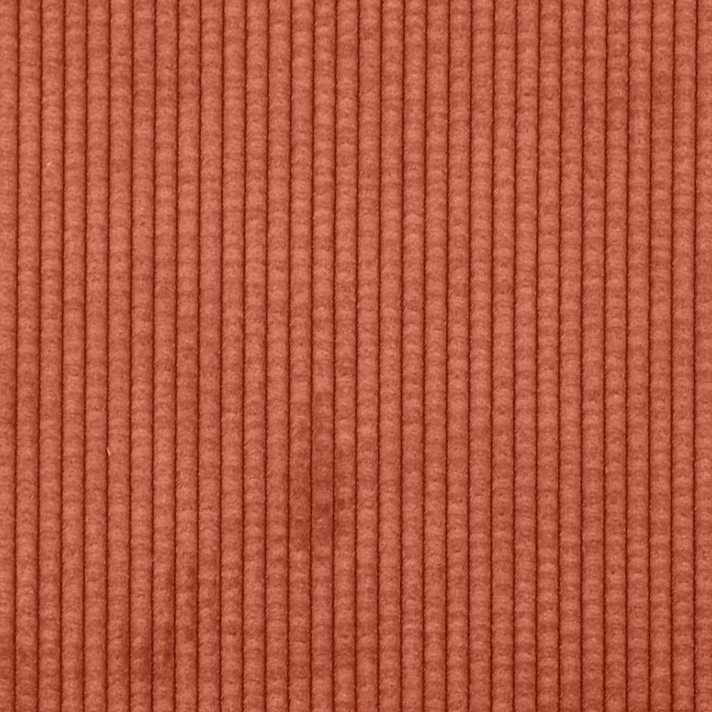 Poltrona sem braços 55 cm tecido corduroy laranja vermelho
