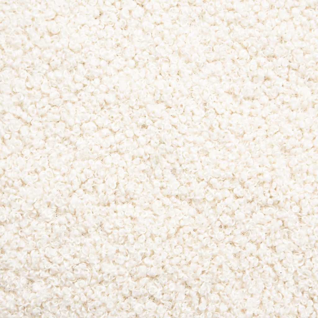 Poltrona sem braços 55 cm tecido encaracolado tipo lã creme