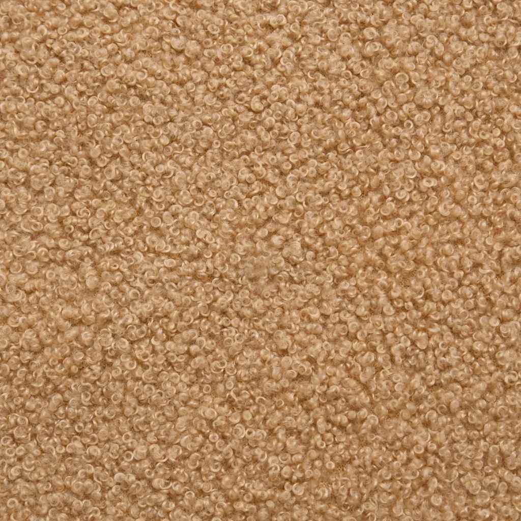 Poltrona sem braços 55 cm tecido encaracolado tipo lã bege