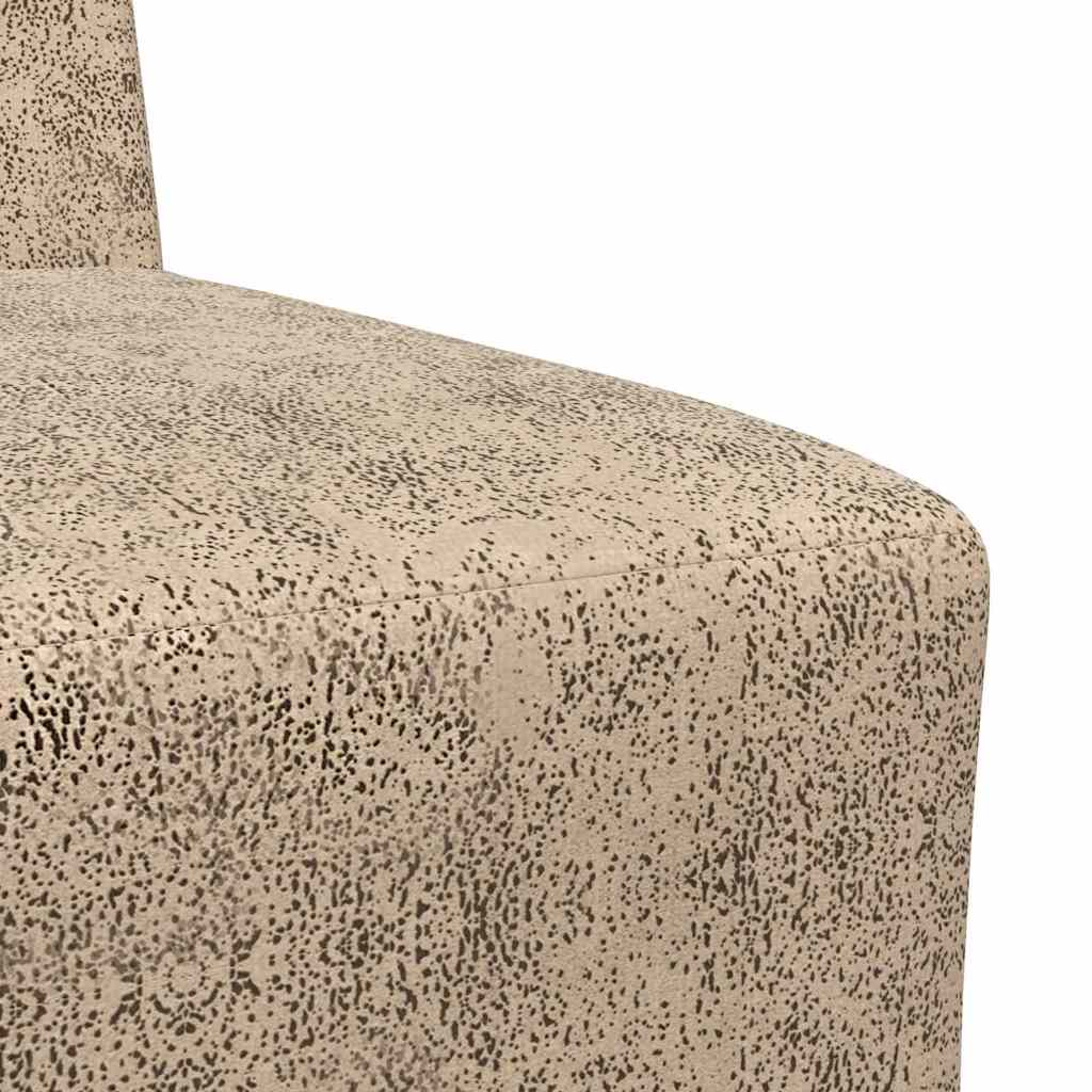 Poltrona sem braços em camurça artificial 55 cm cinzento-claro