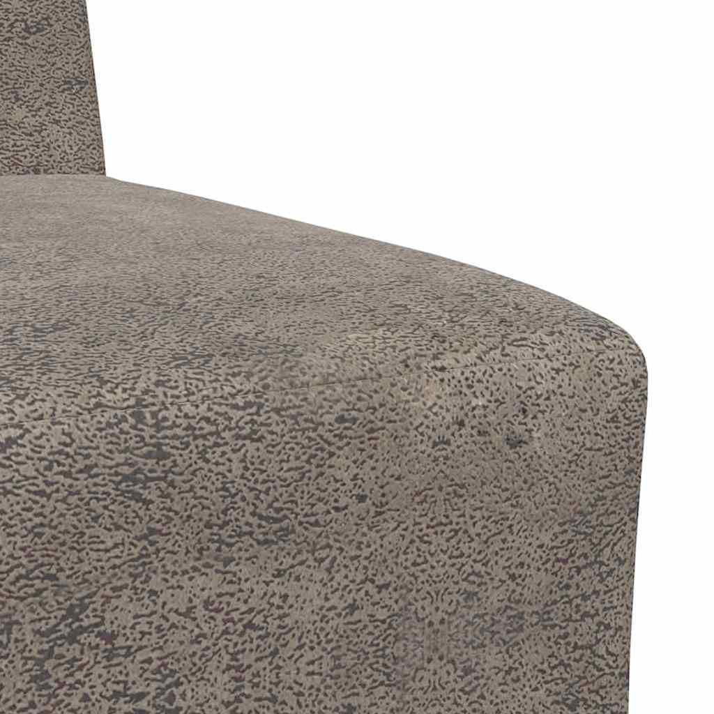 Poltrona sem braços em camurça artificial 55 cm cinza-escuro
