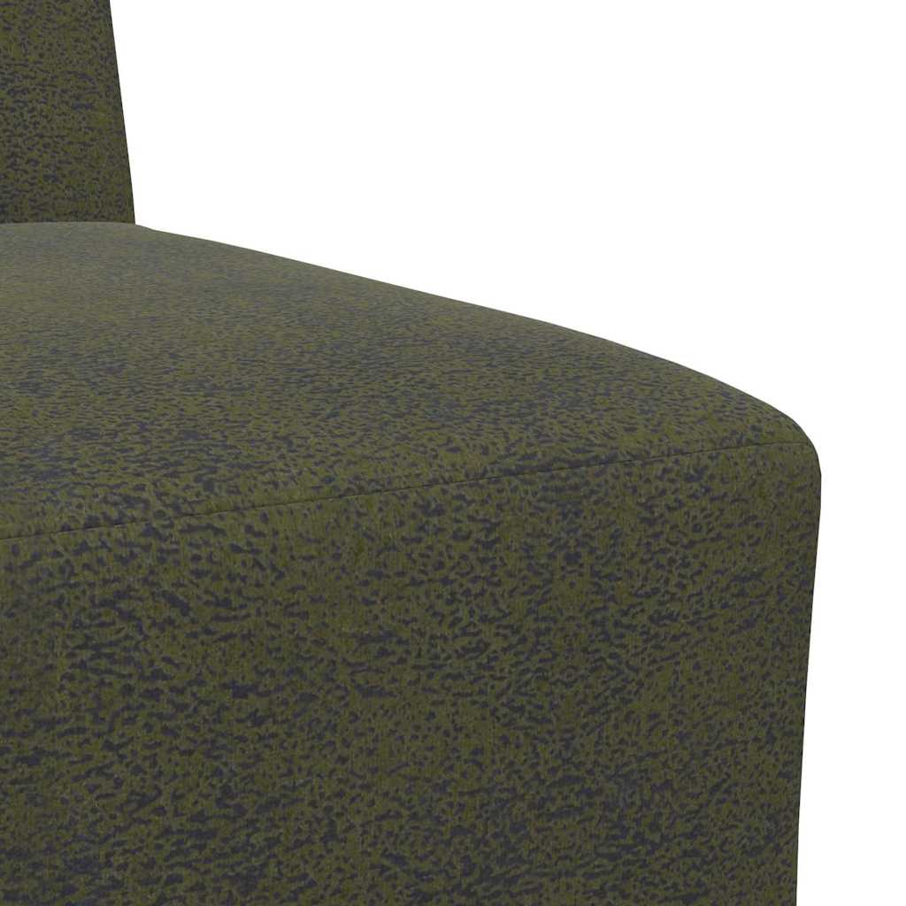 Poltrona sem braços em camurça artificial 55 cm verde militar