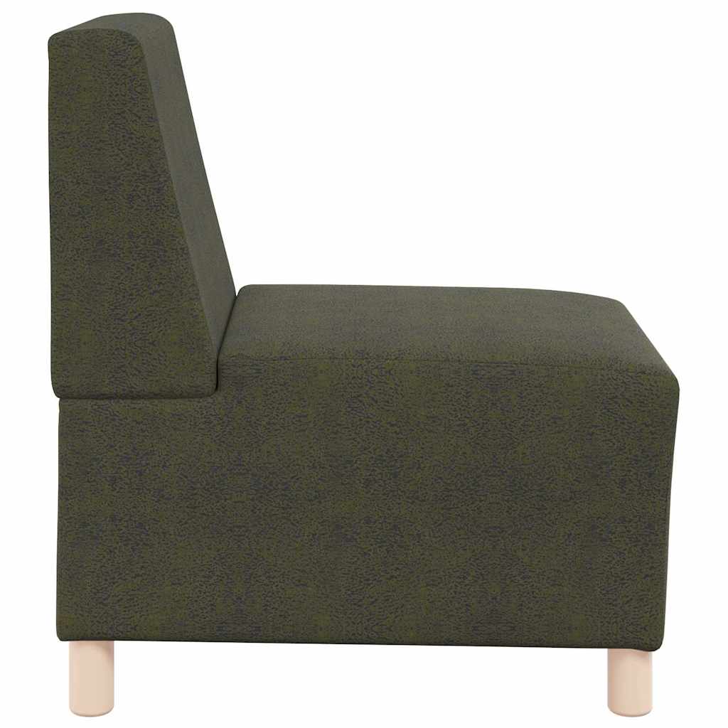 Poltrona sem braços em camurça artificial 55 cm verde militar