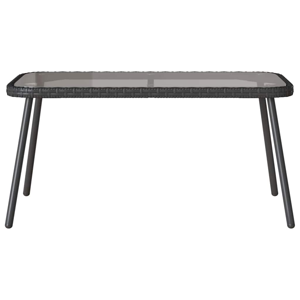 Conjunto de Sofá de Jardim 2 pcs Preto vime PE