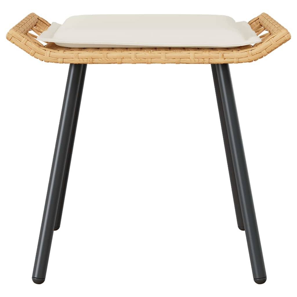 Conjunto de Sofá de Jardim 4 pcs Natural vime PE