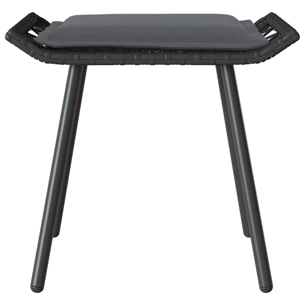 Conjunto de Sofá de Jardim 4 pcs Preto vime PE