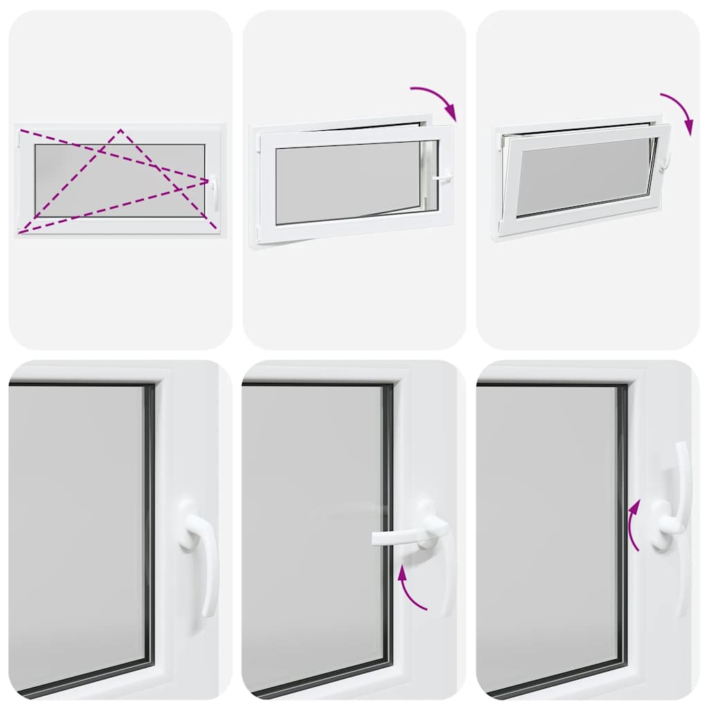 Janela de porão "RISOR" 110x70 cm oscilobatente DIN esquerda branca