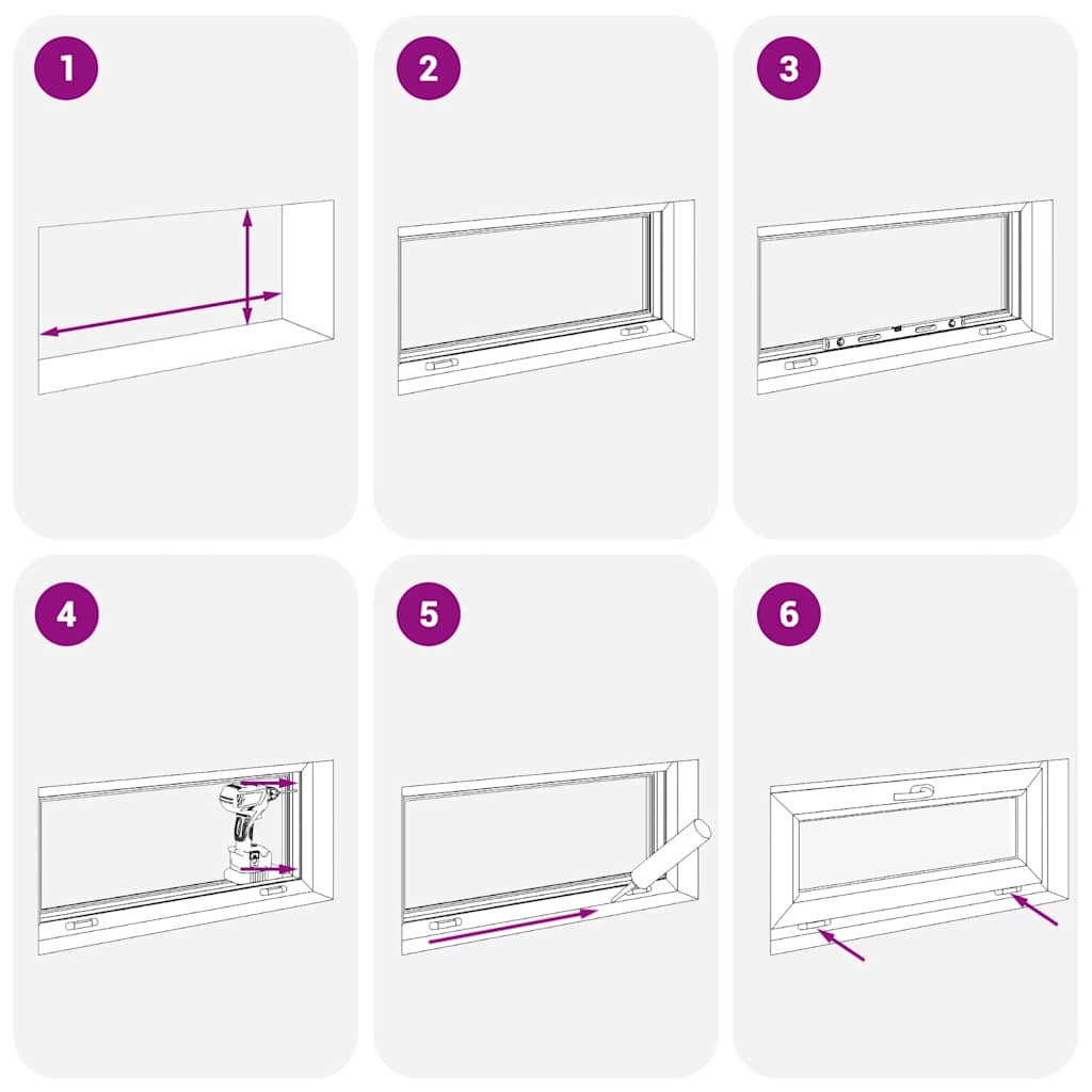 Janela de porão RISOR 90x40 cm basculante 2 vidros branco
