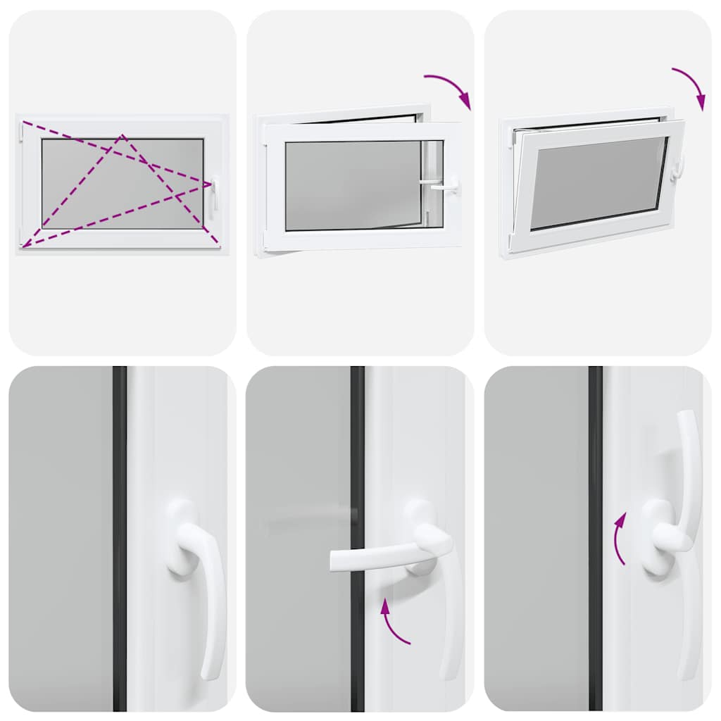 Janela de porão "RISOR" 90x50 cm oscilobatente DIN esquerda branca