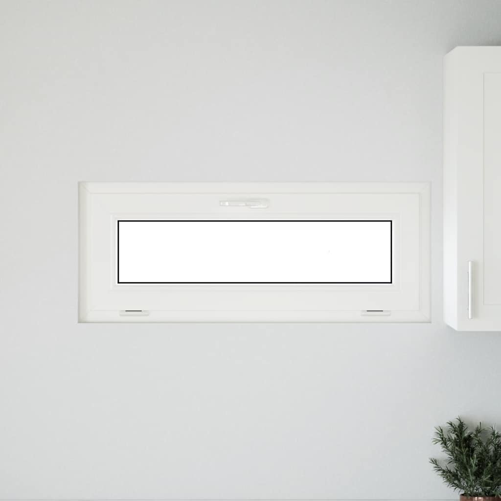 Janela de porão RISOR 100x40 cm basculante 3 vidros branco