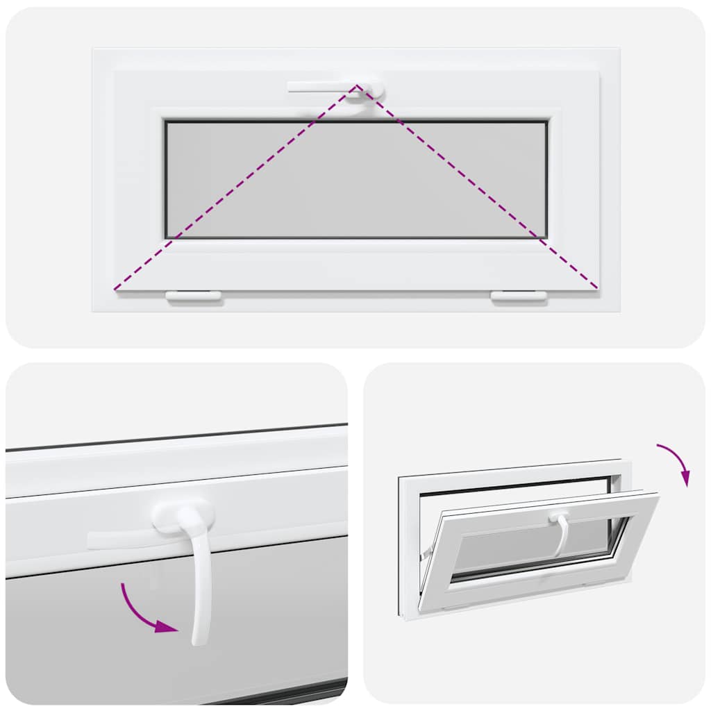 Janela de porão RISOR 80x40 cm basculante 2 vidros antracite