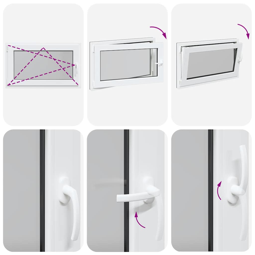 Janela de porão "RISOR" 100x50 cm oscilobatente DIN esquerda antracite