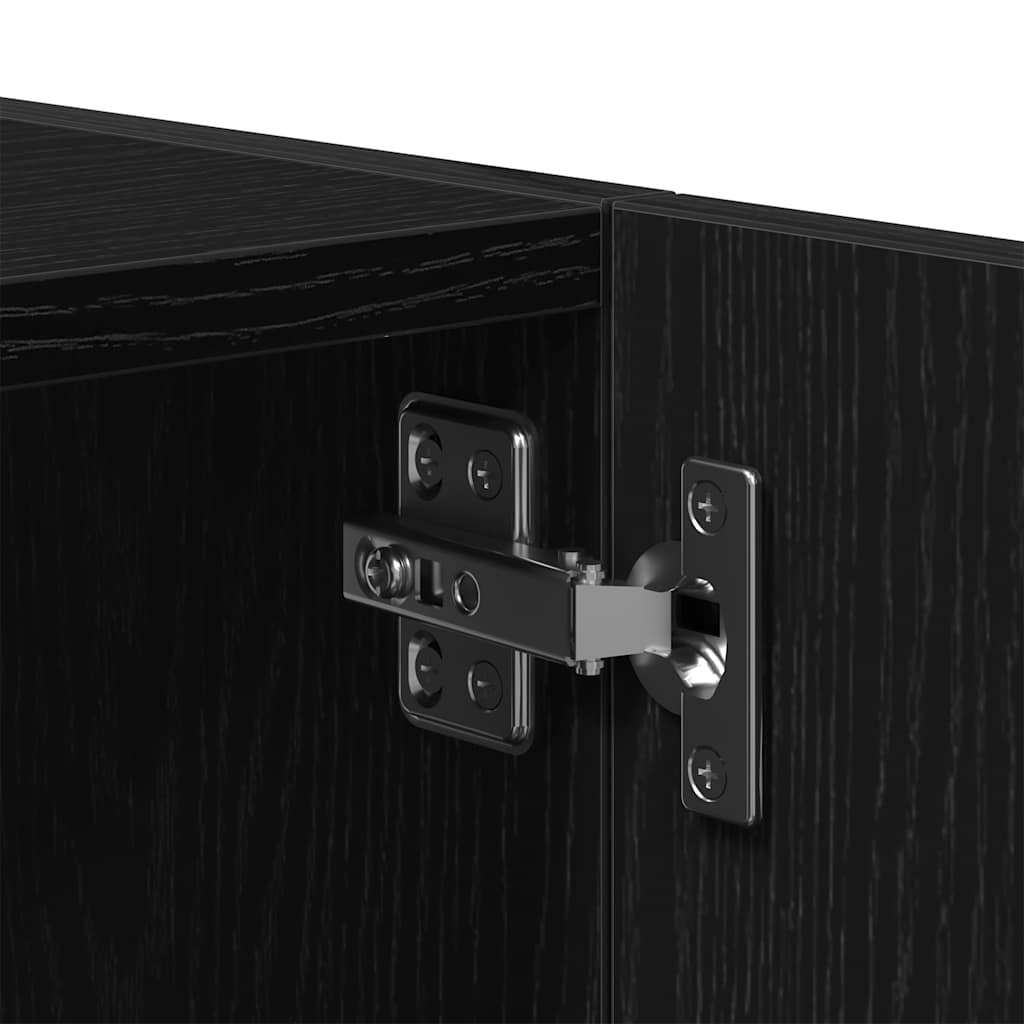 Armário parede 80x39x40 cm derivados madeira carvalho preto