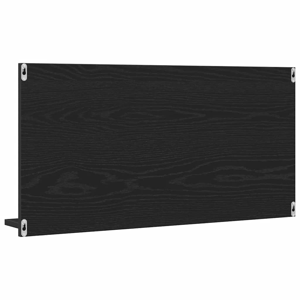 Armário com espelho para banheiro carvalho preto 90x11x45 cm madeira projetada