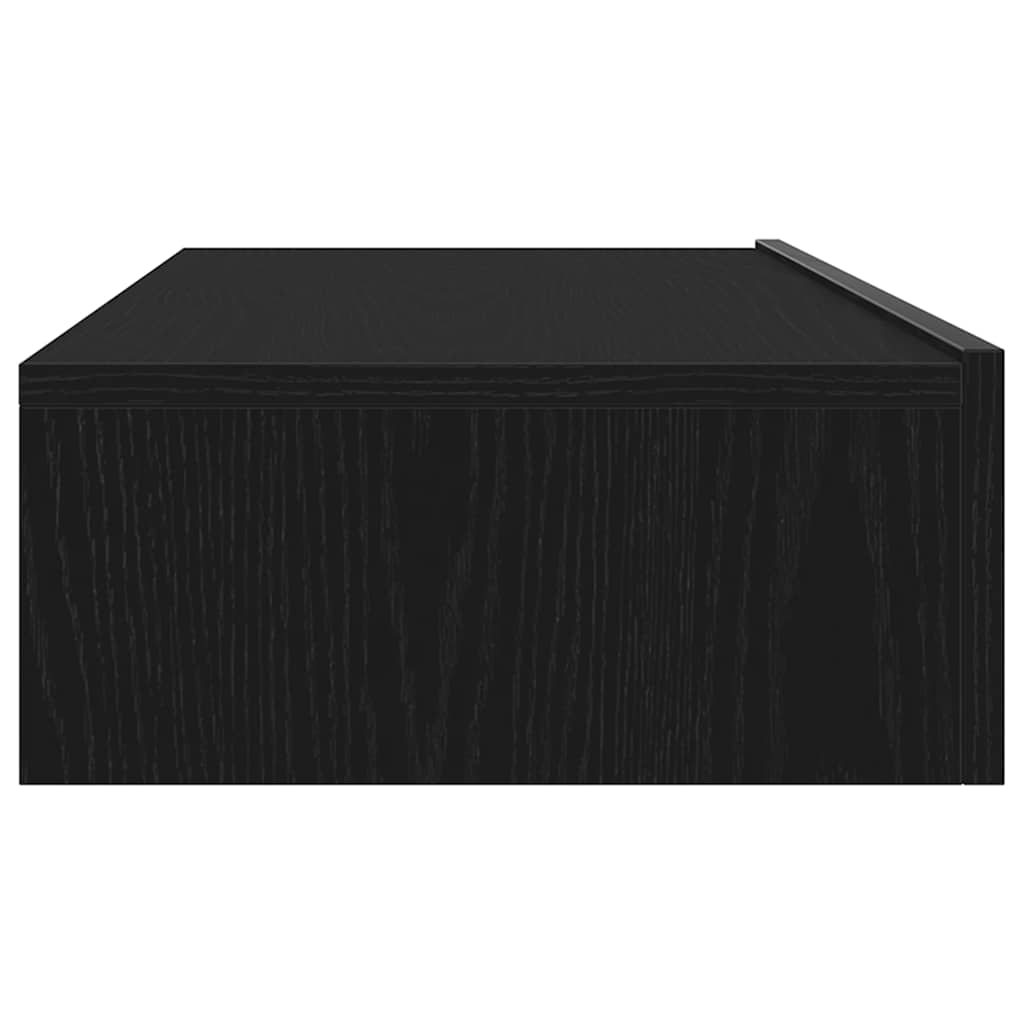Armários de TV com luzes LED 2 peças carvalho preto 60x35x15,5 cm