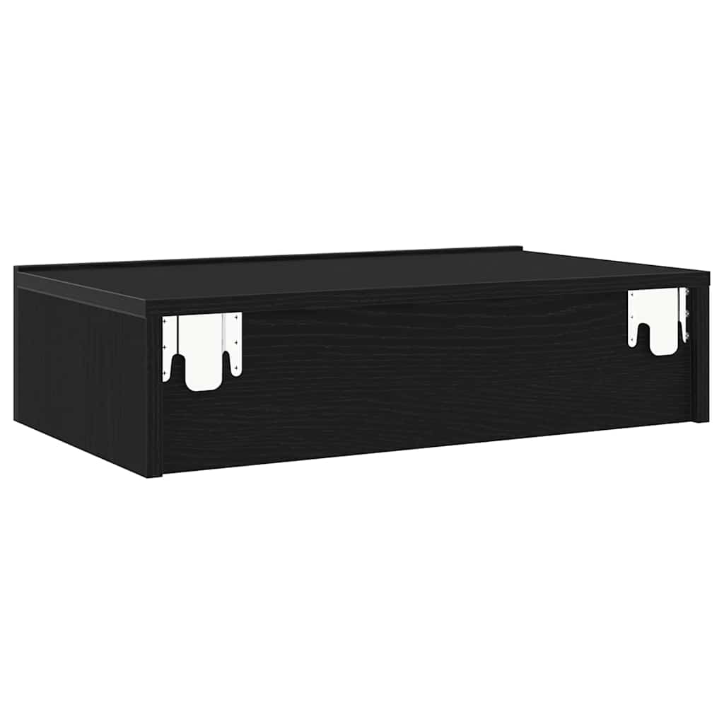 Armários de TV com luzes LED 2 peças carvalho preto 60x35x15,5 cm