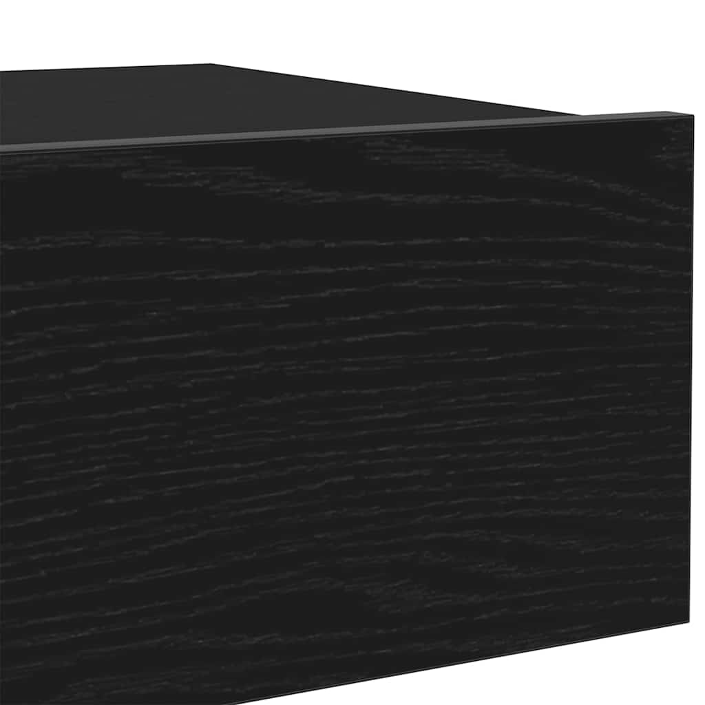 Armários de TV com luzes LED 2 peças carvalho preto 60x35x15,5 cm