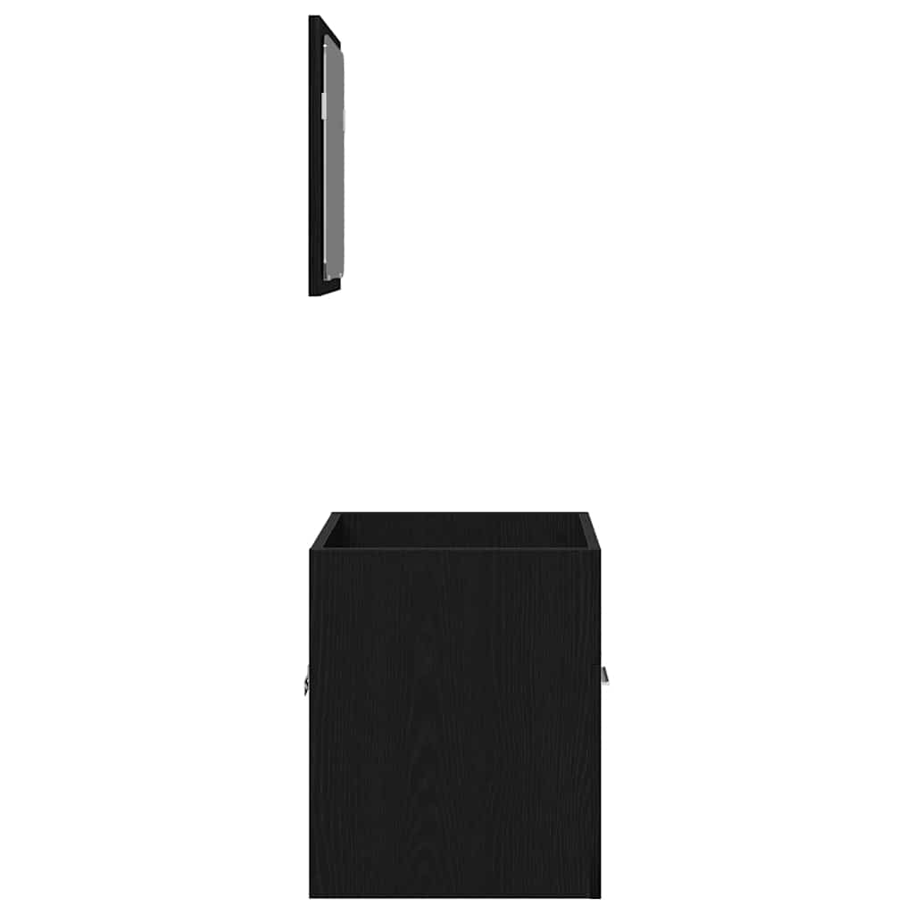 2 pcs conjunto móveis casa de banho carvalho preto