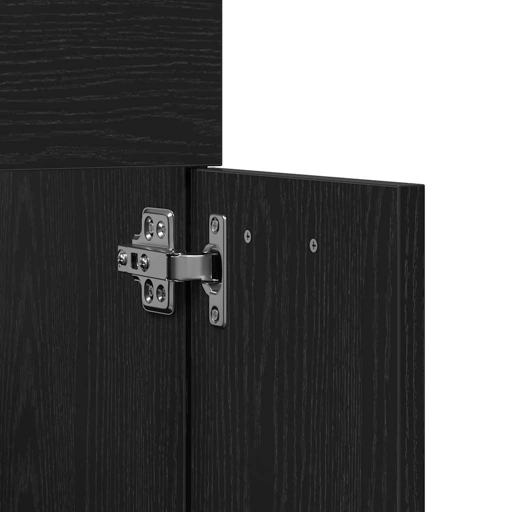 2 pcs conjunto móveis casa de banho carvalho preto