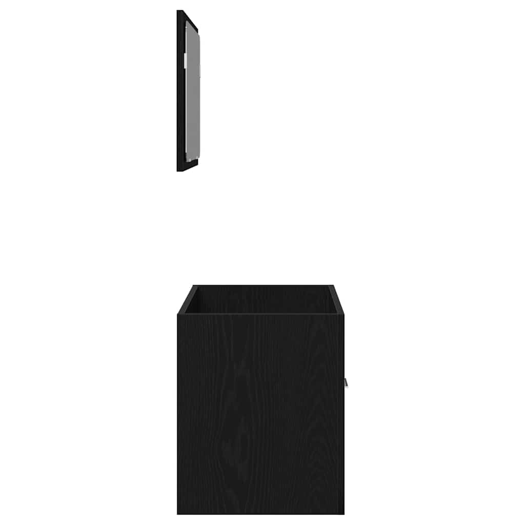 2 pcs conjunto móveis casa de banho carvalho preto