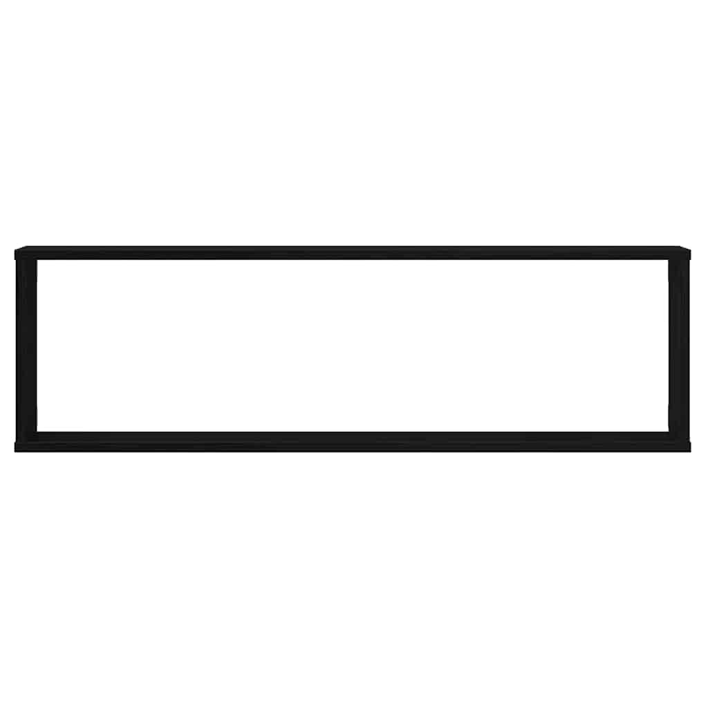 Prateleiras cubo 4 pcs derivados de madeira carvalho preto