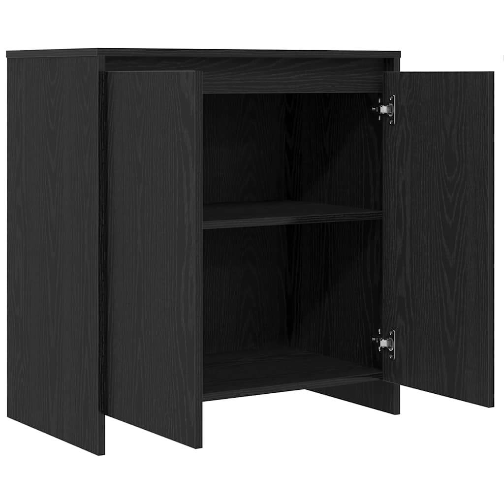 Aparador Carvalho Preto 70x41x75 cm Madeira Engenheirada