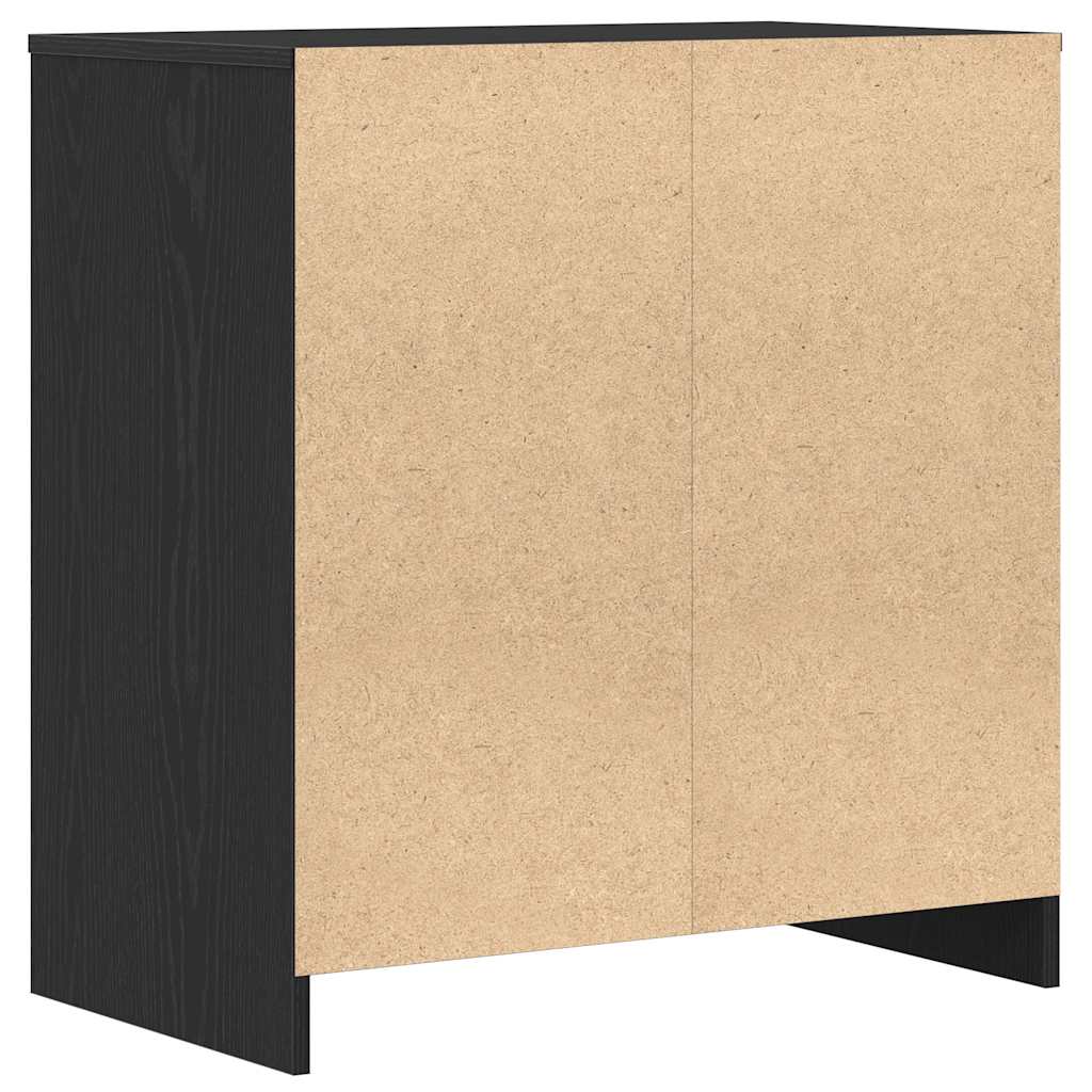 Aparador Carvalho Preto 70x41x75 cm Madeira Engenheirada