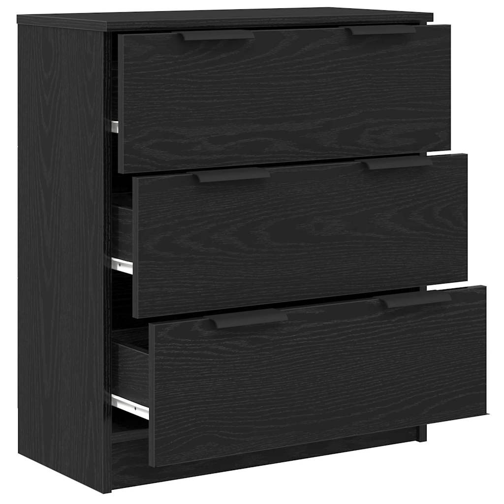 Buffet com gaveta Preto 60 x 30 x 70 cm Madeira processada