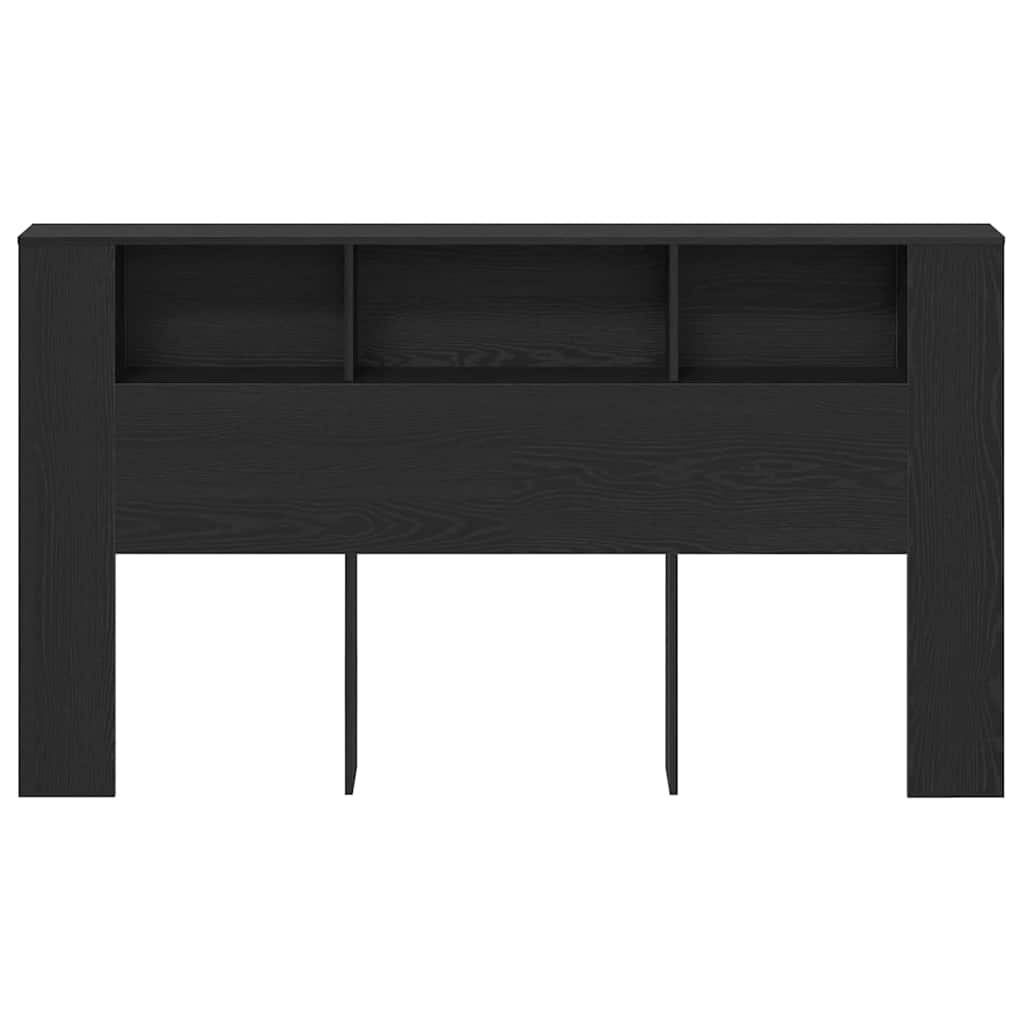 Cabeceira com Armário Carvalho preto 180 x 18.5 x 102.5 cm