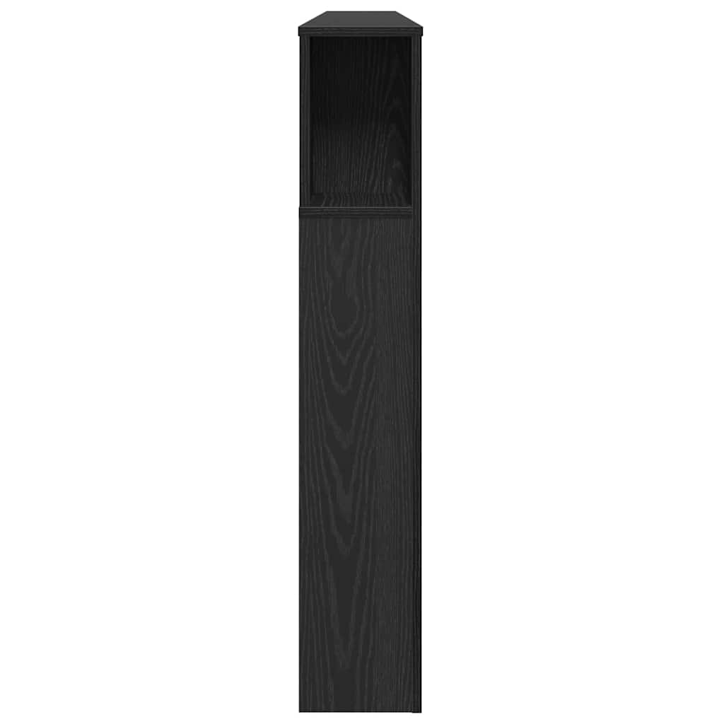 Cabeceira com Armário Carvalho preto 180 x 18.5 x 102.5 cm