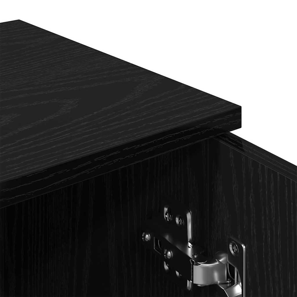 Buffet 2 pcs Carvalho preto 30 x 30 x 70 cm Madeira processada